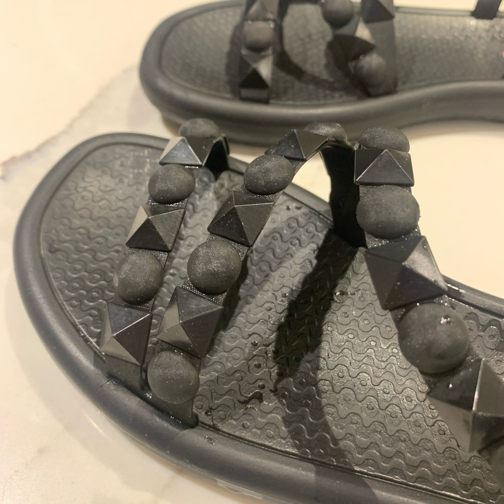 Ipanema Black Sol Flatform Slingback Sandal - Size 8 - light wear